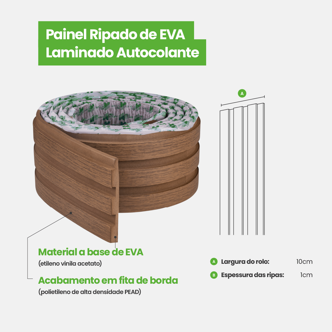 Selbstklebendes EVA-Laminat-Rillenpaneel | Linie Madeto | Mein Sockelleistenbereich