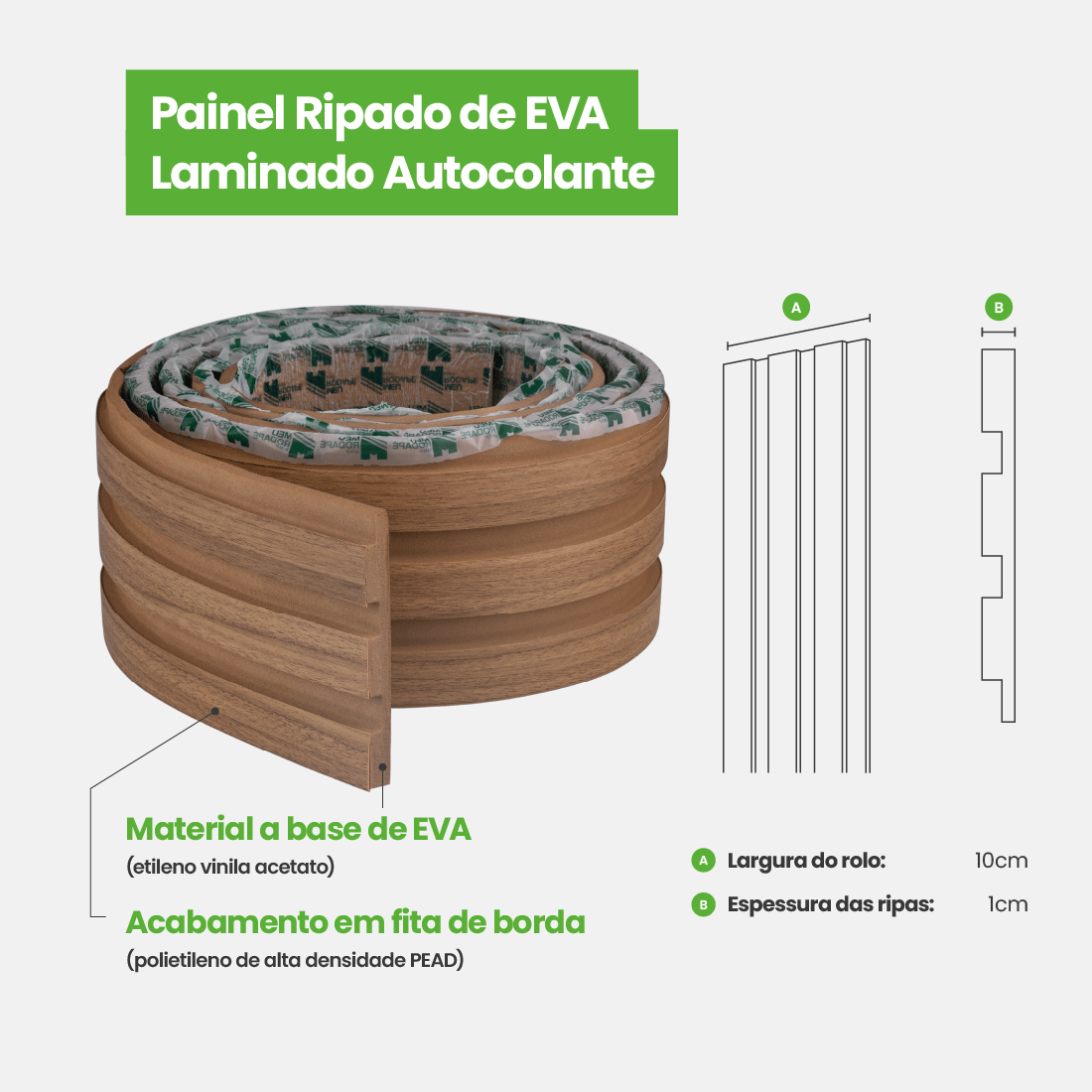 Selbstklebendes EVA-Laminat-Rillenpaneel | Linie Madeto | Mein Sockelleistenbereich